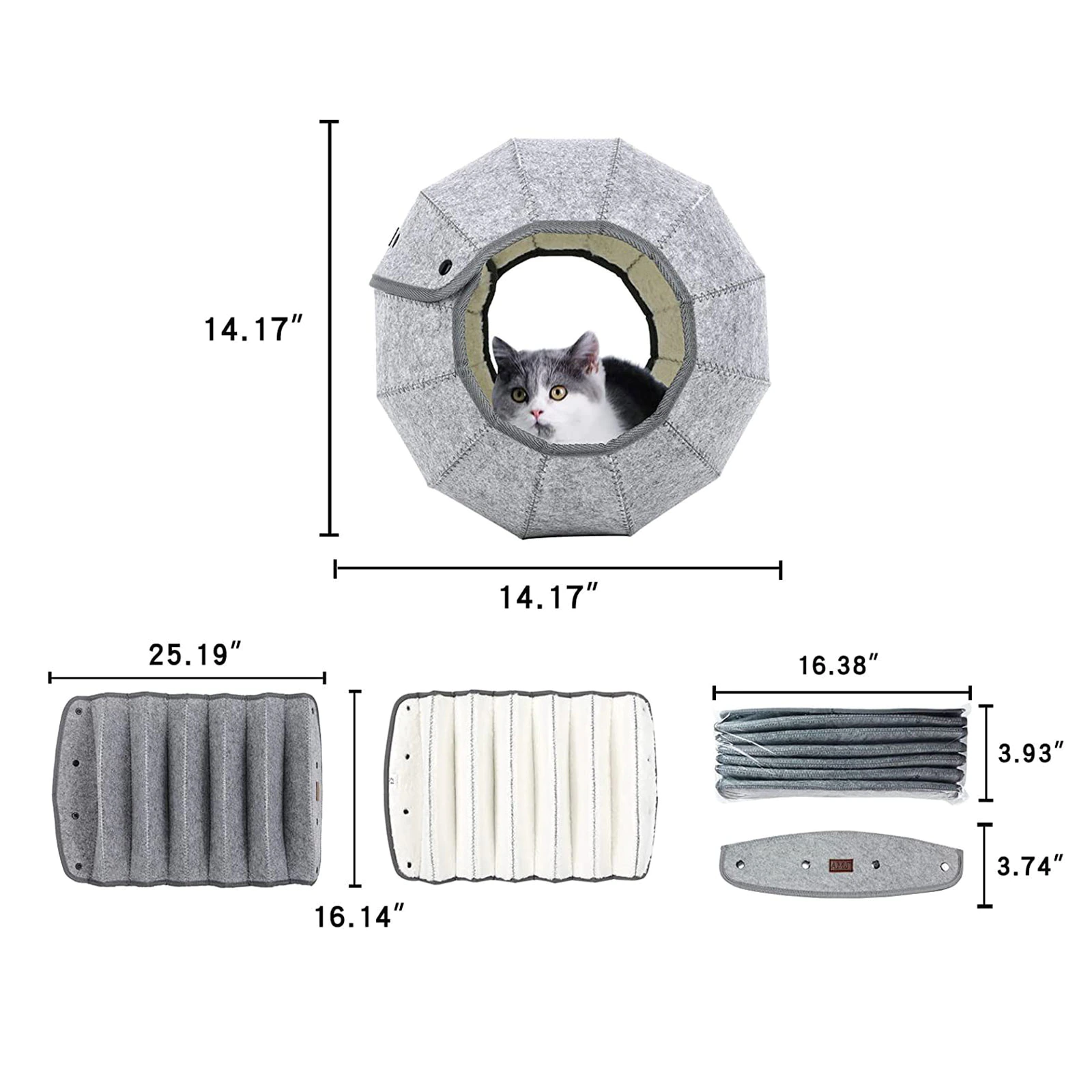 Multifunctional Cat Cave Cushion Play Mat