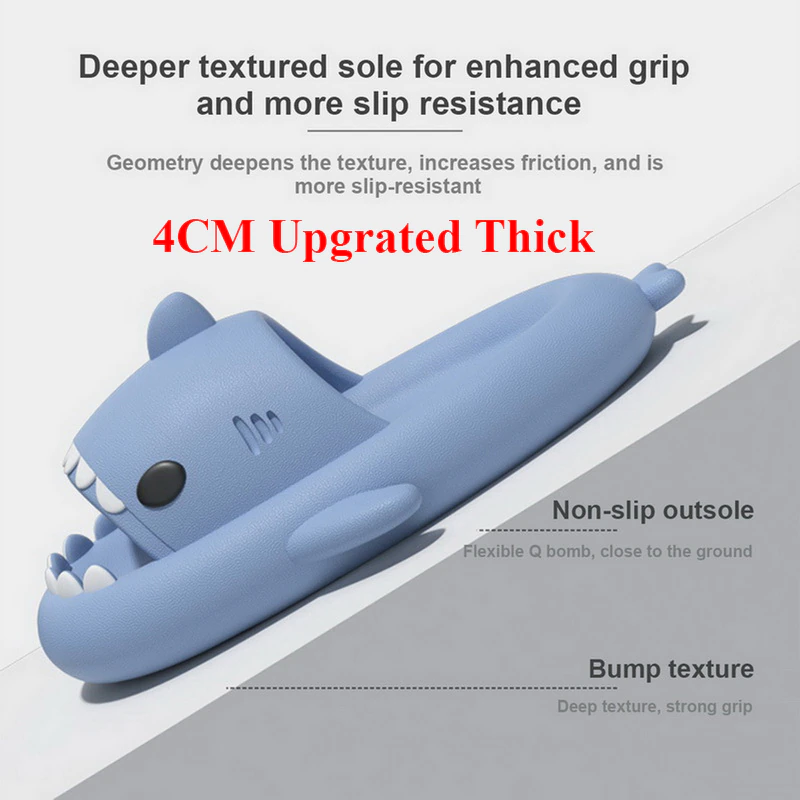 4CM Anti-Skid Outdoor and Indoor Shark Slippers