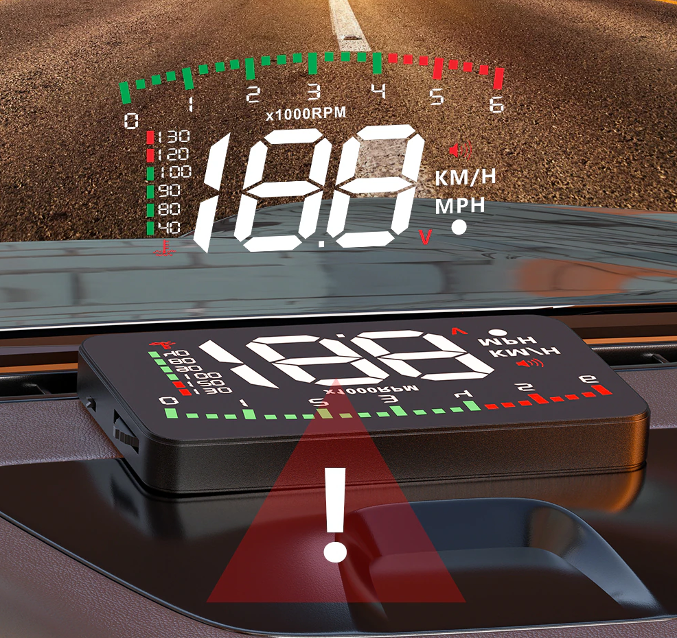 Auto EOBD OBD2 Head Up Display Speedometer Car Alarm Projector Car Electronics Accessories