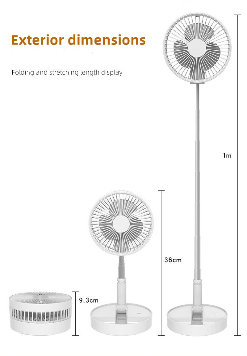 Portable Mini Telescopic Folding Rechargeable Fan