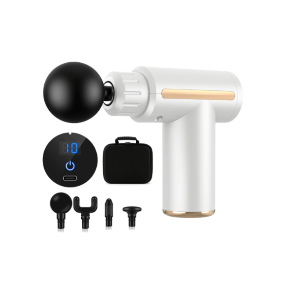 4 Heads Professional Massage Gun Deep Tissue Percussion Pain Relief Body Neck Muscle Massager