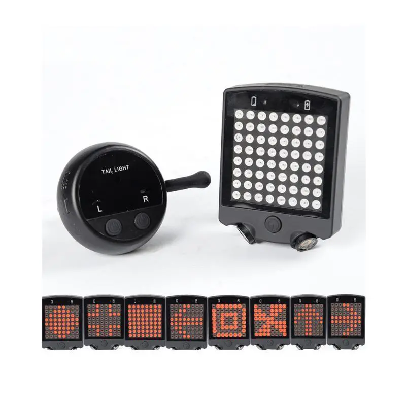 USB Rechargeable Bike Tail Light Smart Bicycle Turn Signal Lights