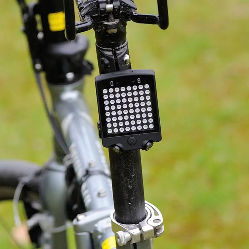 USB Rechargeable Bike Tail Light Smart Bicycle Turn Signal Lights