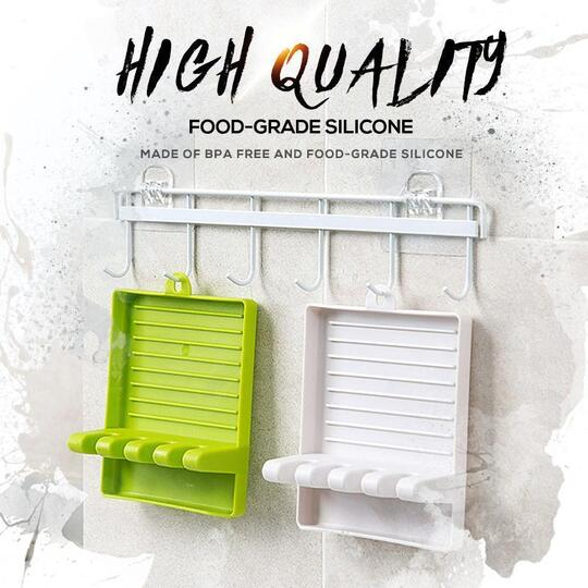 Non-slip Kitchen Utensil Rest with Drip Pad