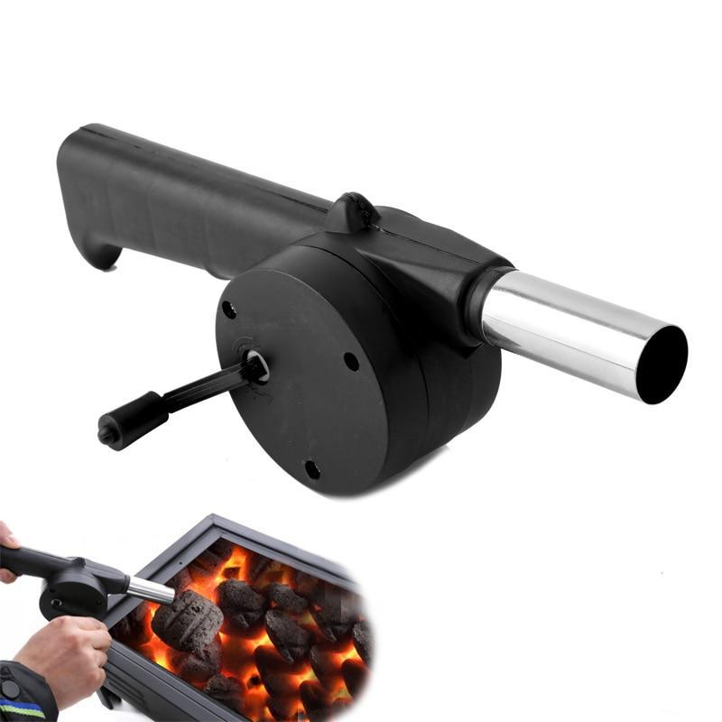 Barbecue Fan Hand-Cranked Air Blower Portable Hand Crank Outdoor Cooking BBQ Fan Fire Bellows Tools