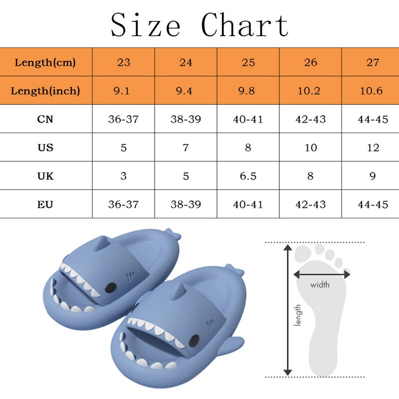 4CM Anti-Skid Cool Shark Hollow Slippers