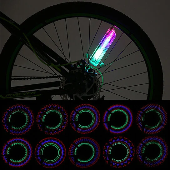 3D Bicycle Wheel Spoke Lights - 16 LED Multi-color Patterns