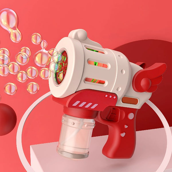 Automatic Bubble Machine Gun Electric Soap Bubbles Automatic Blower With Light Funny Outdoor Toys for Children Kids