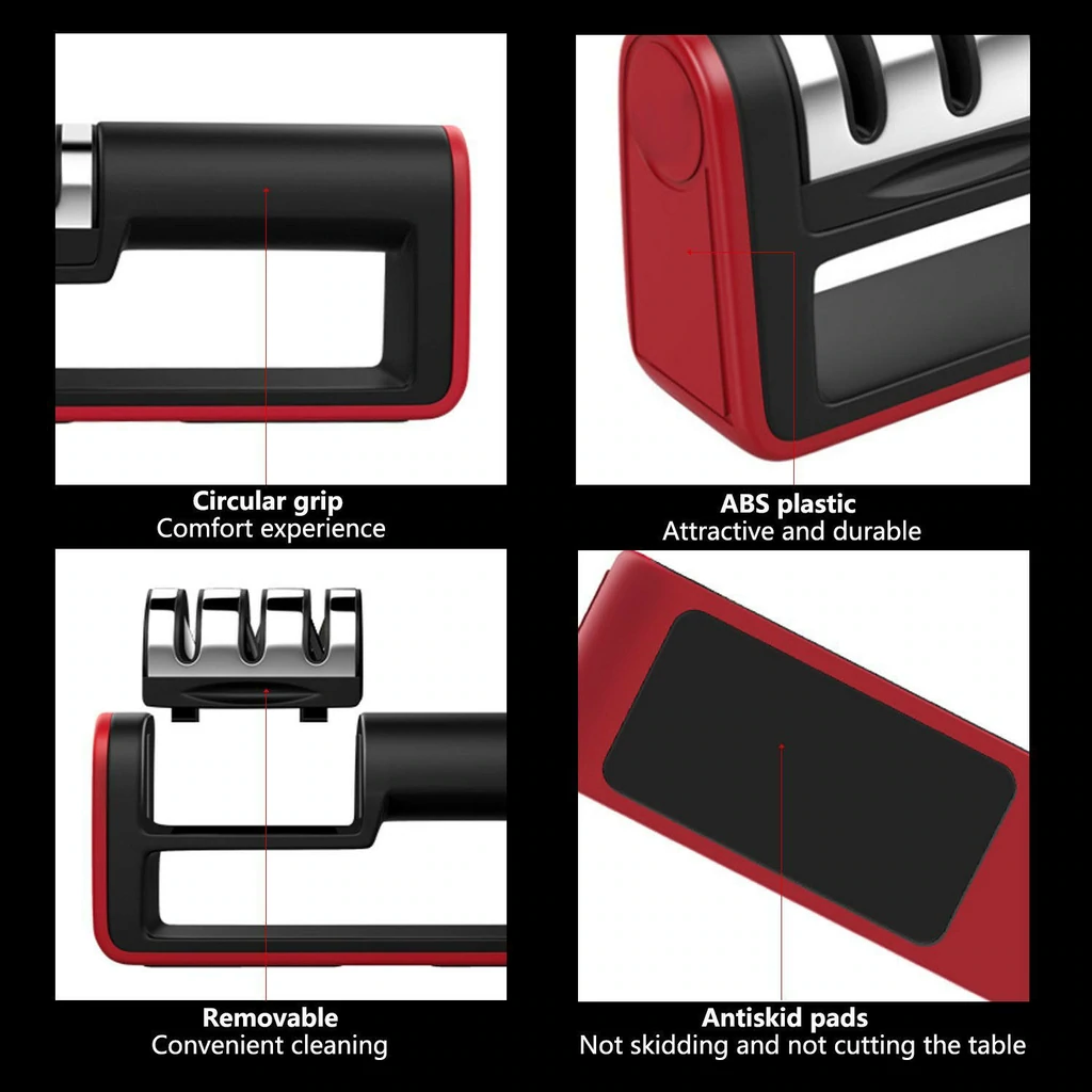 Professional 3 Stages Knife Sharpening Tool