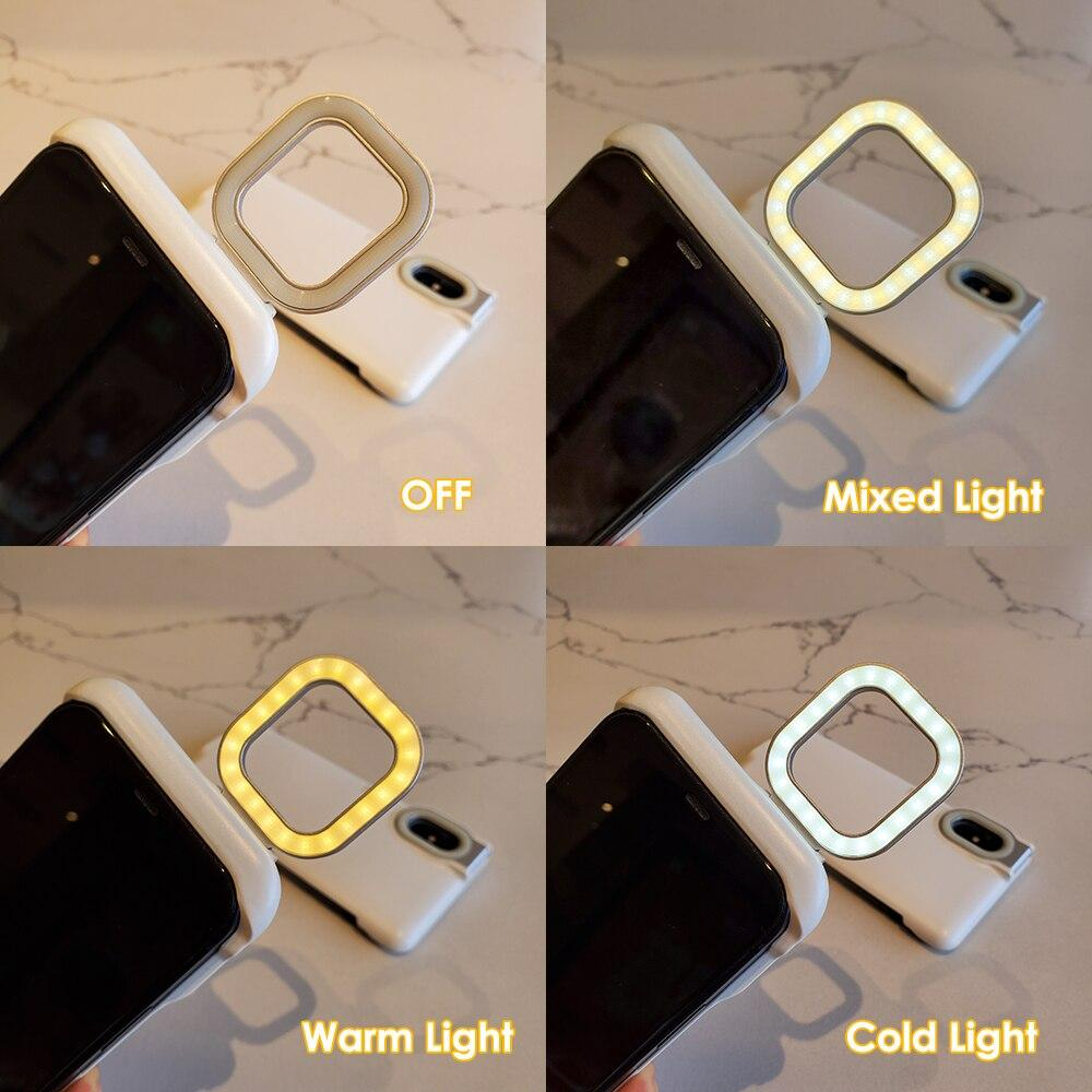 Fill Light Selfie Beauty Ring Flash iPhone Case