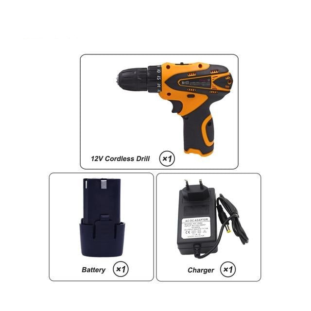 21V 3 in 1 Electric Cordless Hammer Drill New brushless Battery drill Cordless drill screwdriver battery Electric screwdriver Lithium battery Electric Tools