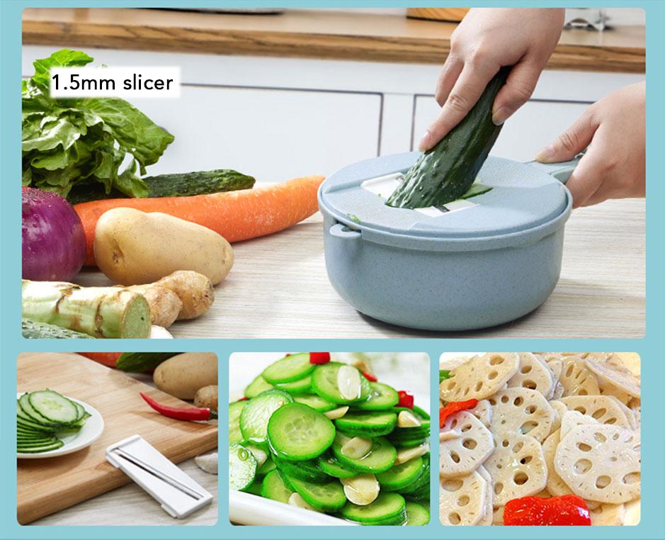 Mandoline Slicer Cutter & Grater For Vegetable (8 Functions In 1 )