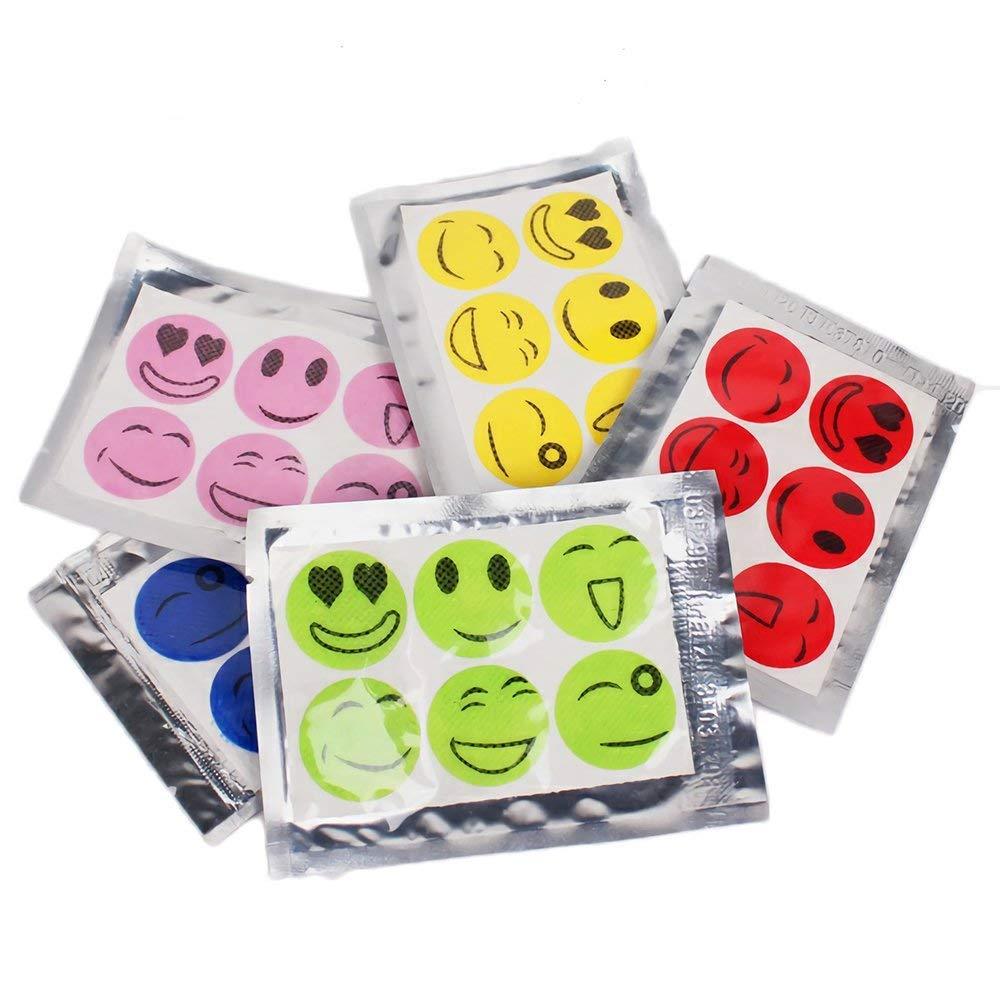 120 Pcs Mosquito Repellent Patches Smiley Faces For Summer/ Camping. Mosquito patches