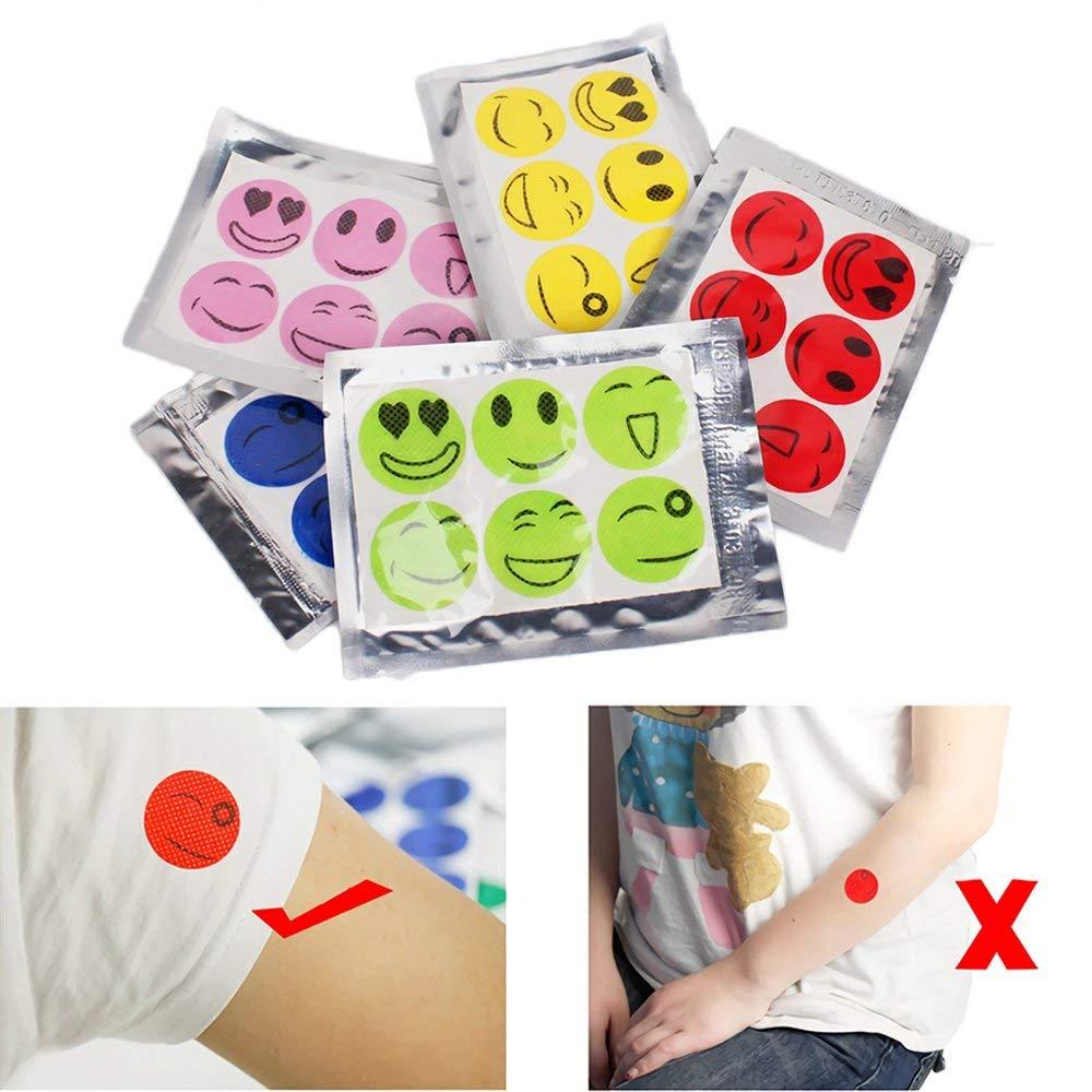 120 Pcs Mosquito Repellent Patches Smiley Faces For Summer/ Camping. Mosquito patches