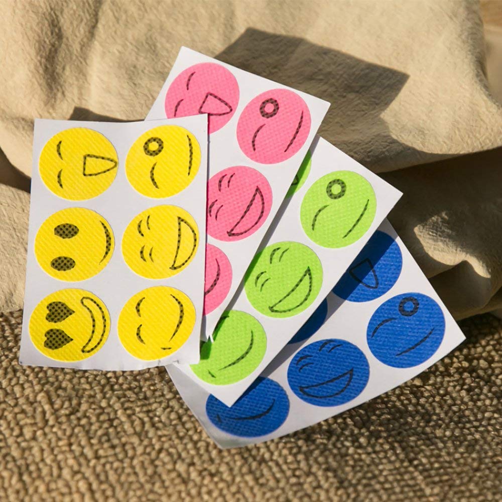 120 Pcs Mosquito Repellent Patches Smiley Faces For Summer/ Camping. Mosquito patches