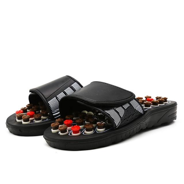 Acupressure Foot Massage Slippers Foot Reflexology Acupuncture Therapy Walk Stone Shoes Acupuncture Cobblestone Massager Sandal