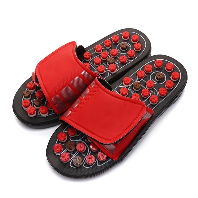 Acupressure Foot Massage Slippers Foot Reflexology Acupuncture Therapy Walk Stone Shoes Acupuncture Cobblestone Massager Sandal