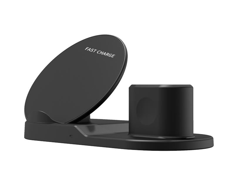 3 in 1 Fast Wireless Charger Dock & Holder Stand Docking Station for iPhone and Samsung