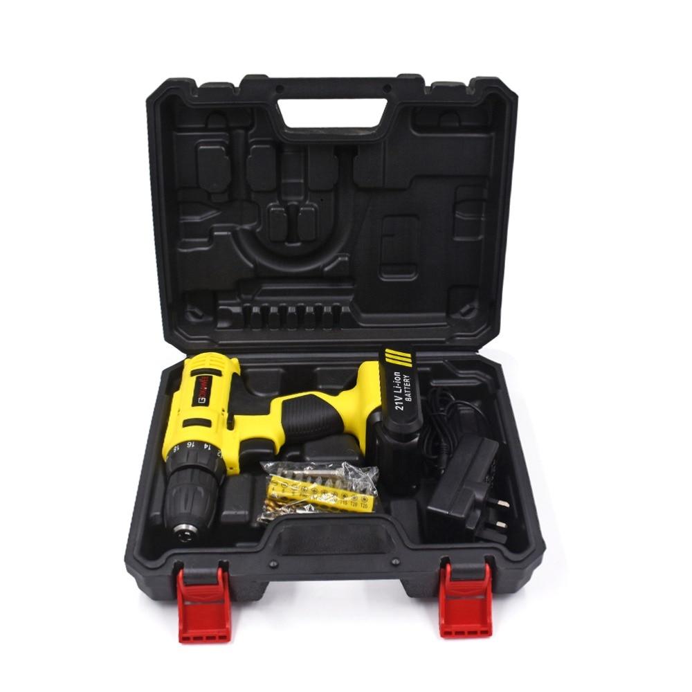 21V 3 in 1 Electric Cordless Hammer Drill New brushless Battery drill Cordless drill screwdriver battery Electric screwdriver Lithium battery Electric Tools
