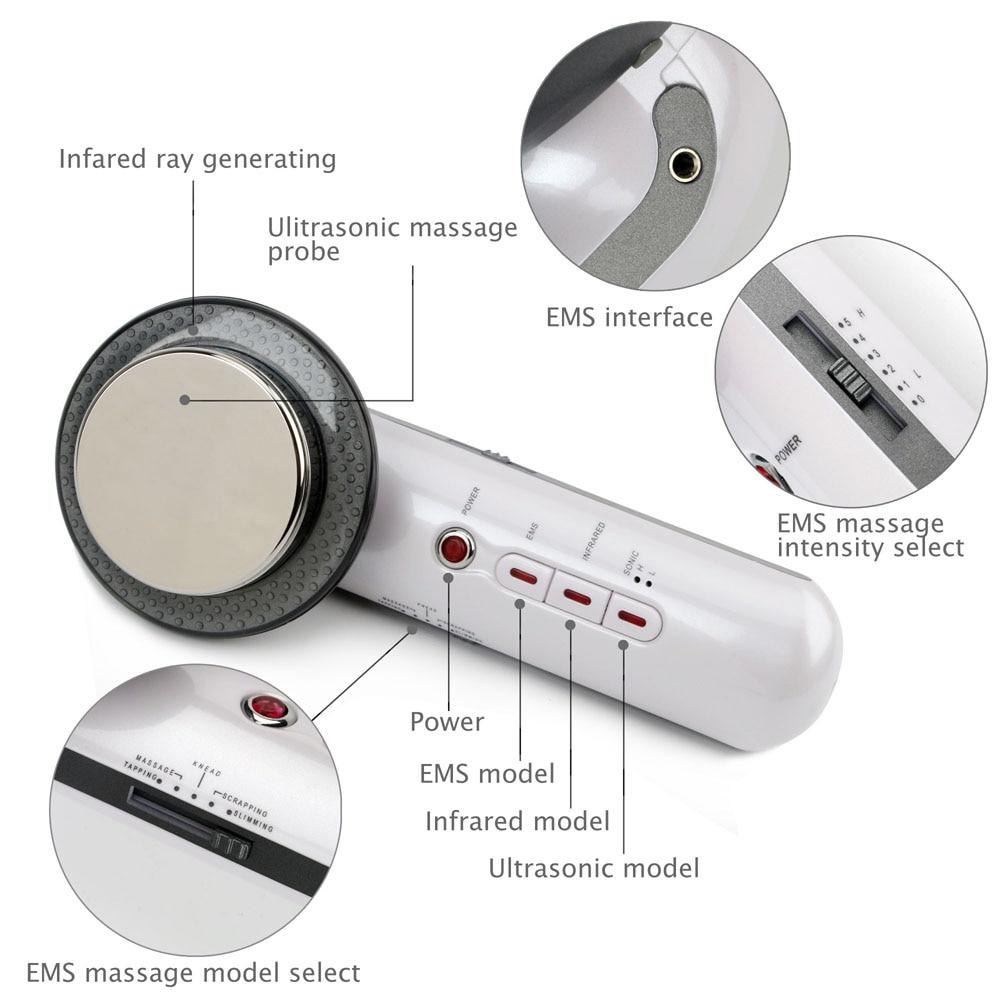 Ultrasonic Cavitation Slimming Machine EMS Ultrasonic Cavitation Fat Remover Burner Body Slimming Massager Anti-Cellulite Machine Galvanic Infrared Therapy