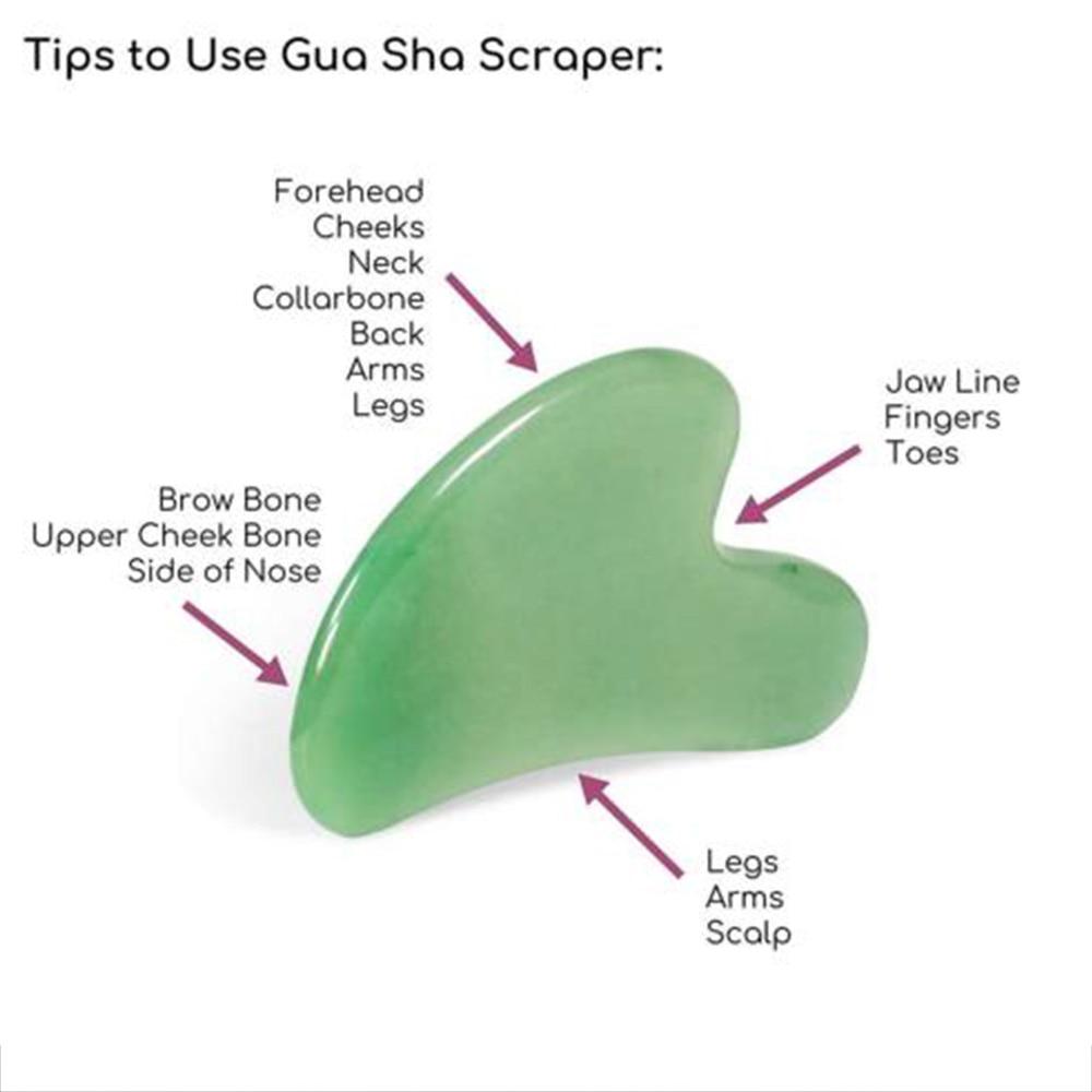 Anti-Aging Jade Face Roller & Gua Sha Set Facial Body Massager Roller Jade Stone Massage Set Face Lifting Beauty Massage Tools