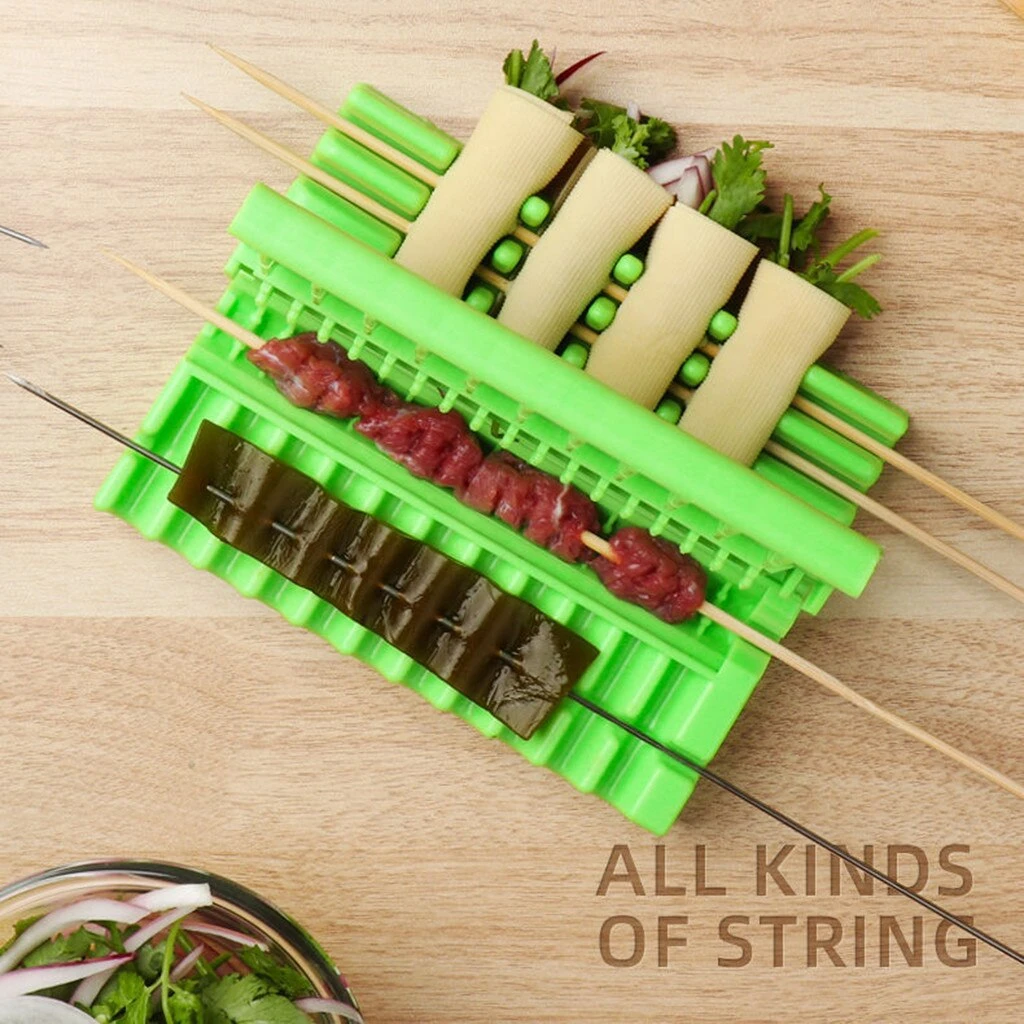 Barbecue Stringer Skewers Kebab Maker Box Outdoor BBQ Grill Kitchen Accessories
