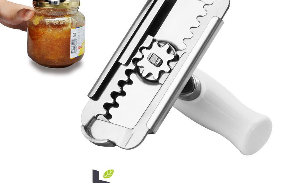 Adjustable Multi-Function Bottle Cap Opener Stainless Steel Lids Off Jar Opener Labor-Saving Screw Can Opener for Kitchen Gadget