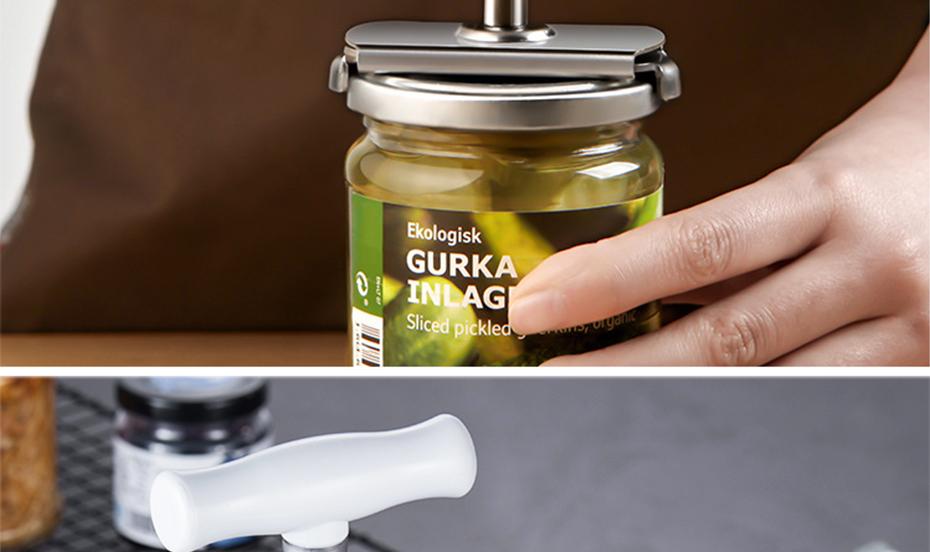 Adjustable Multi-Function Bottle Cap Opener Stainless Steel Lids Off Jar Opener Labor-Saving Screw Can Opener for Kitchen Gadget