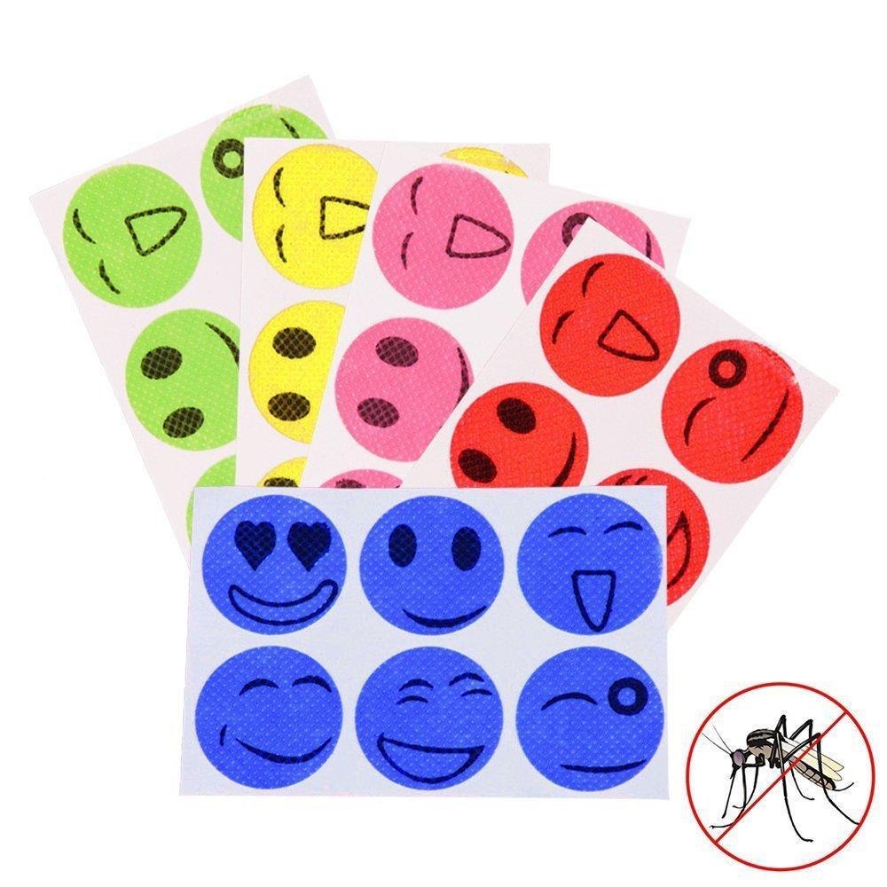 120 Pcs Mosquito Repellent Patches Smiley Faces For Summer/ Camping. Mosquito patches