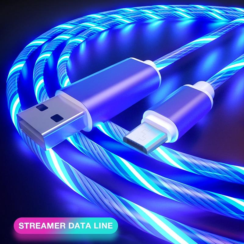 Glowing Cable Mobile Phone Fast Charging Cables for all Types of Smartphone