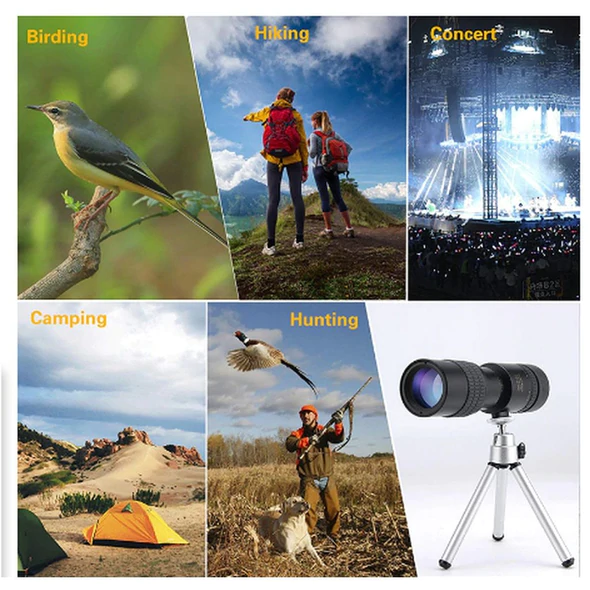 Super Zoom Telephoto Monocular Telescope With Night Vision