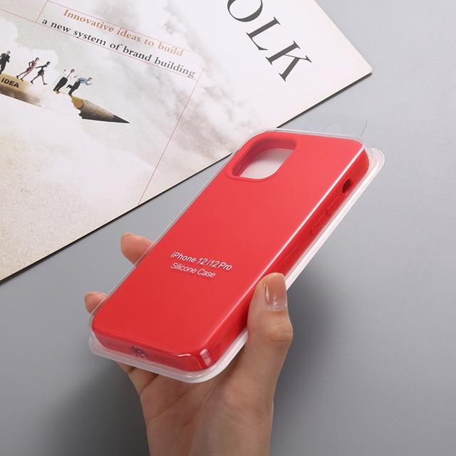 Luxury Original Silicone With LOGO Case For iphone12 Pro Max 12 Mini 12Pro Case 2020