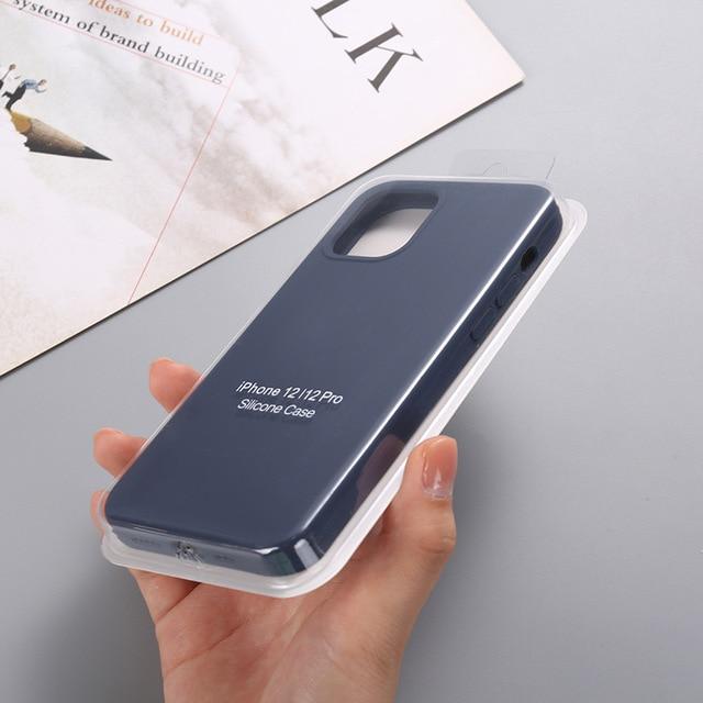 Luxury Original Silicone With LOGO Case For iphone12 Pro Max 12 Mini 12Pro Case 2020