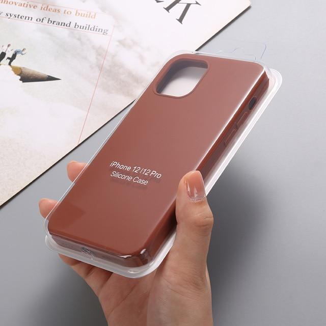 Luxury Original Silicone With LOGO Case For iphone12 Pro Max 12 Mini 12Pro Case 2020