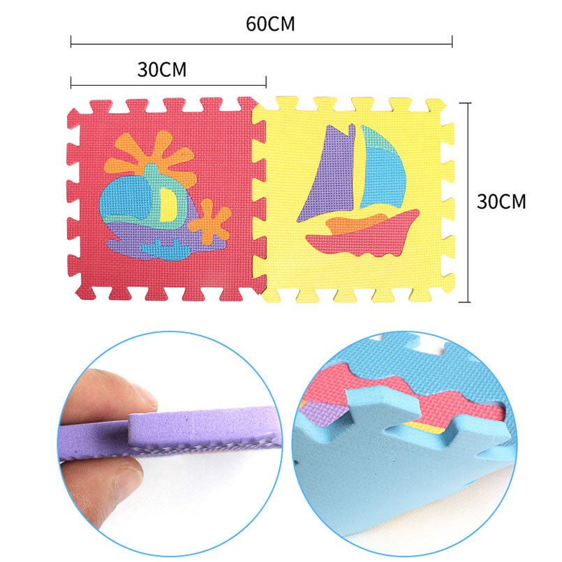 EVA Foam Patterned Puzzle Mat 10 Pcs