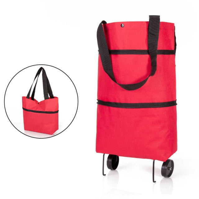 Folding Shopping Pull Cart Trolley Bag