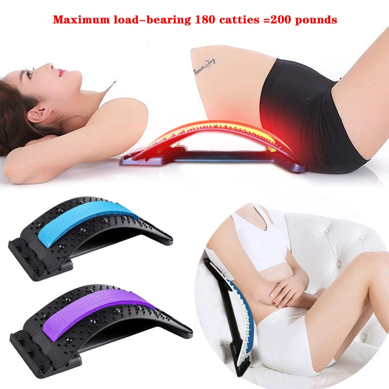Multi-Level Adjustable Magnetotherapy Back Stretcher Massager