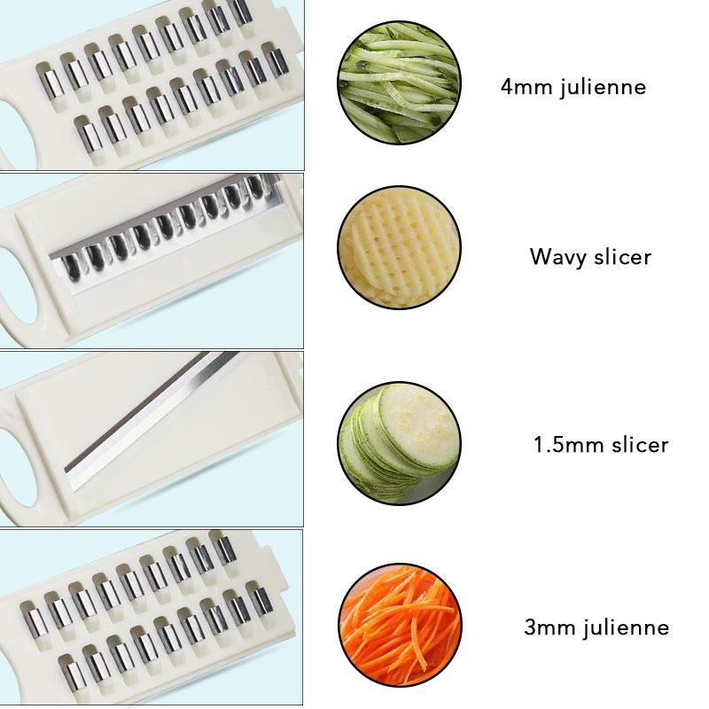 Mandoline Slicer Cutter & Grater For Vegetable (8 Functions In 1 )