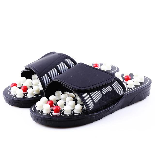 Acupressure Foot Massage Slippers Foot Reflexology Acupuncture Therapy Walk Stone Shoes Acupuncture Cobblestone Massager Sandal