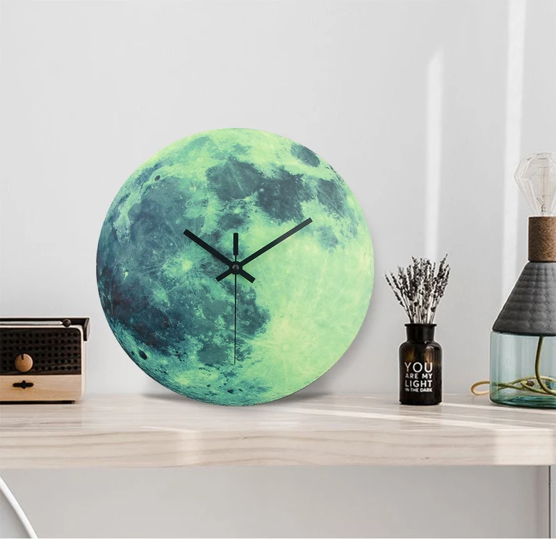Creative Glowing Moon Hanging Clock