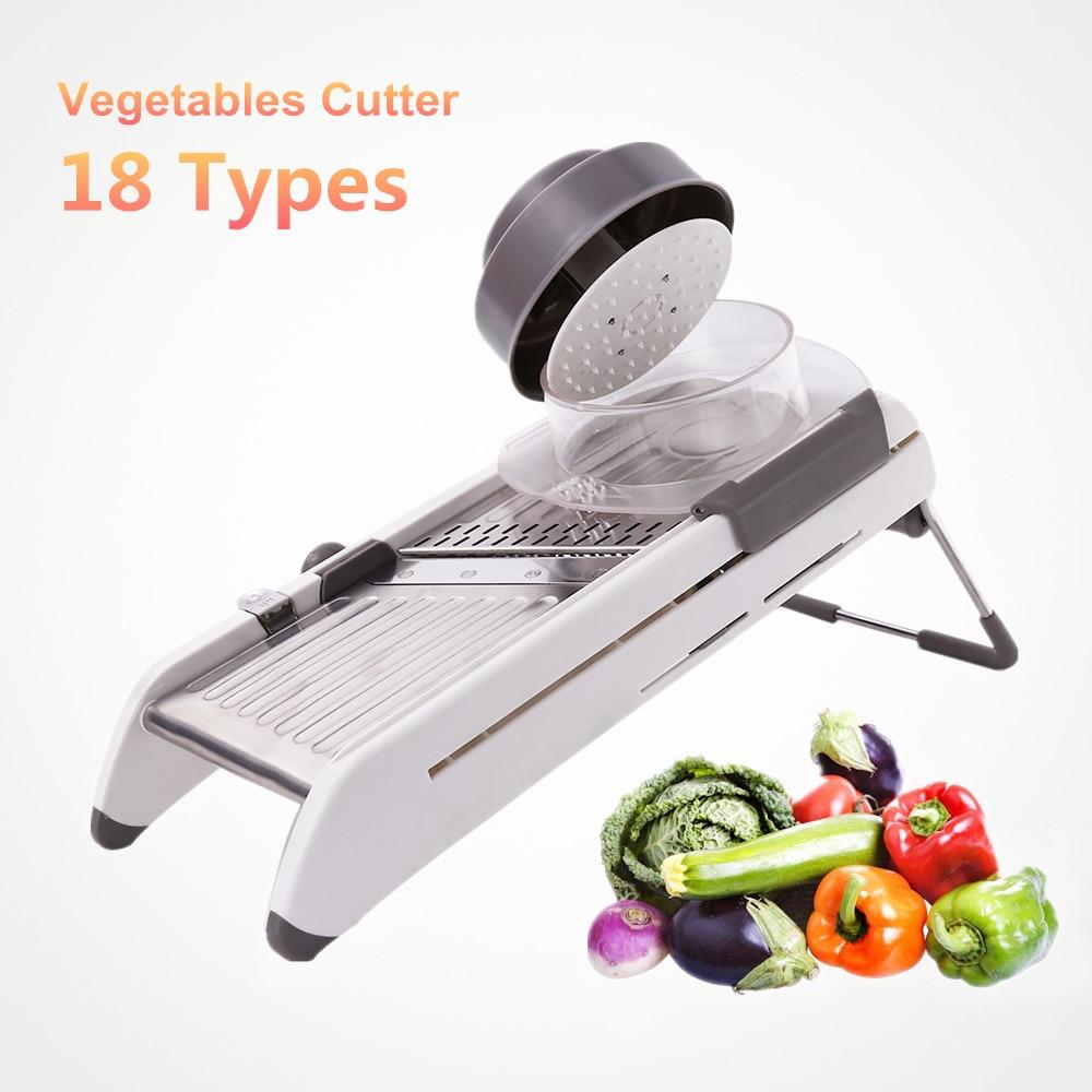Multi-Function Vegetables Cutter & Slicer - 18 Types (All in One)