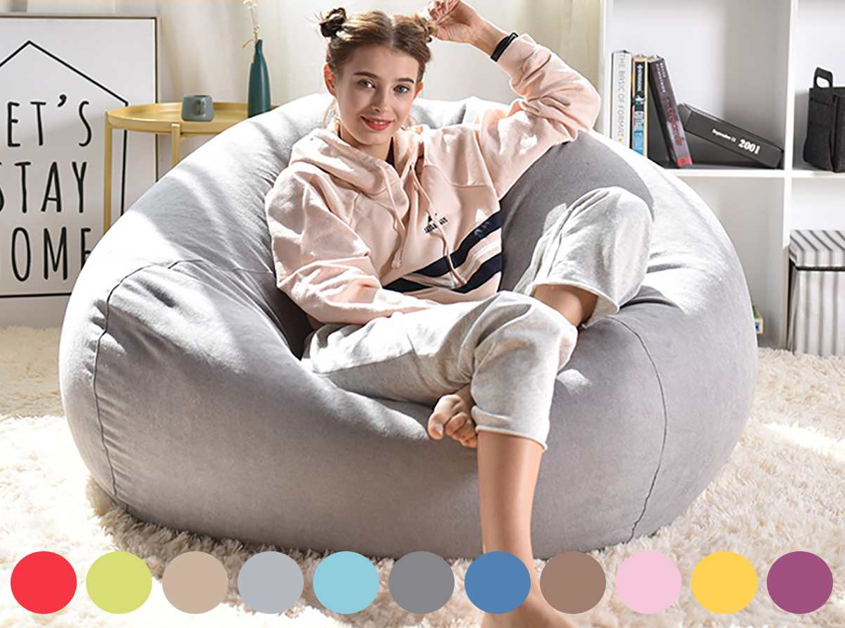 Soft Giant Bean Bag Chair For Kids And Adults (No filling)